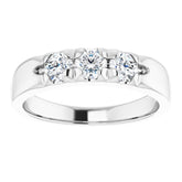 14K White 5/8 CTW Natural Diamond Anniversary Band